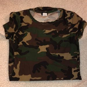 Camouflage body con dress.